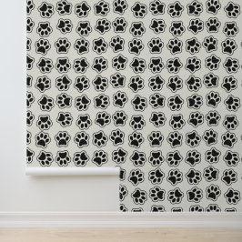 Schwarze Paws, Hundepfähle, Katzenpfähle, Kontur Tapete
