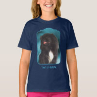 Schwarze Pekingesisch Blaue Wirbel Hund Kunst