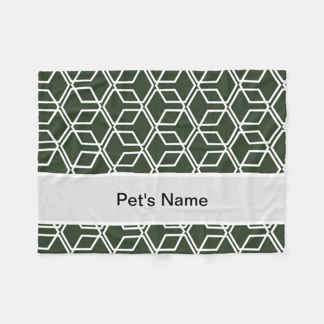 Schwarze Personalisierte Dog-Decken Fleecedecke (Vorderseite (Horizontal))