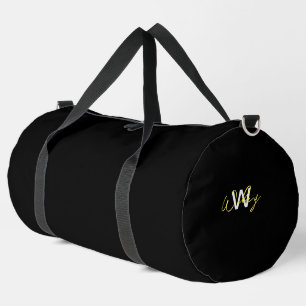 Schwarze Personalisierte Duffle Duffle Bag