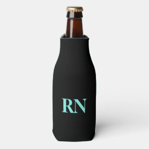 Schwarze personalisierte Flasche Krankenschwestern Flaschenkühler