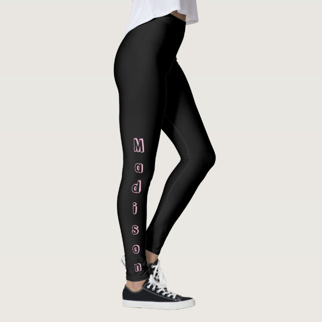 Schwarze Personalisierte Leggings (Rechts)