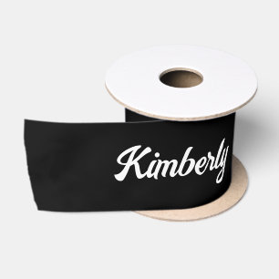 Schwarze Personalisierte Skriptnamensschule Satinband