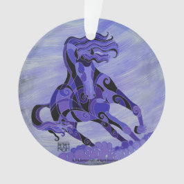 Schwarze Pferdeweihnachtsverzierung Ornament