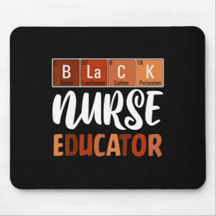 Schwarze Pflegepädagogin Melanin Afroamerikanische Mousepad