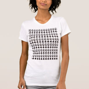 Schwarze Pik Muster T-Shirt