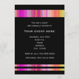 Schwarze Pink Mode Elegante Party-Veranstaltungs-E Einladung