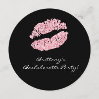 Schwarze pinke Lippen küssen Junggesellinnenabschi