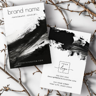 Schwarze Pinselstriche, moderne Ohrring-Grafikkart