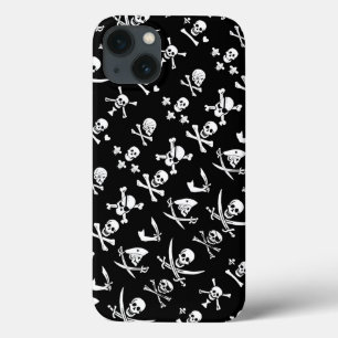 SCHWARZE PIRATBANNER, KREUZTE, SCHWERTER iPhone 13 HÜLLE