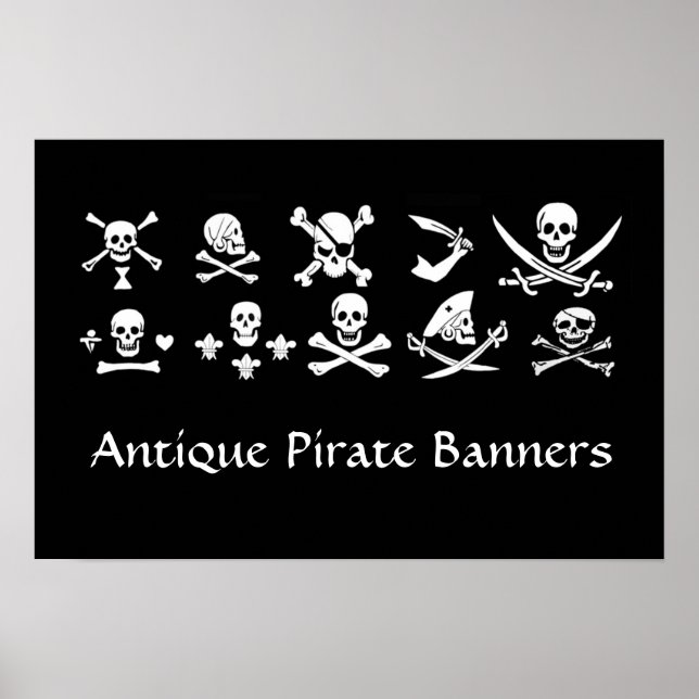 SCHWARZE PIRATBANNER, KREUZTE, SCHWERTER POSTER (Vorne)