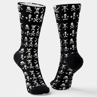 SCHWARZE PIRATENBANNER SCHÄDEL,GEKREUZT KNOCHEN,SC SOCKEN