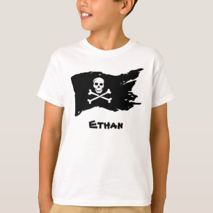 Schwarze Piratenflagge T-Shirt