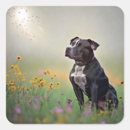 Schwarze Pitbulle Sticker