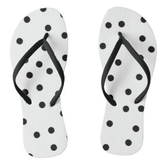 SCHWARZE POLKA-DOTS FLIP FLOPS