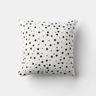 Schwarze Polka-Punkte (2. Farbe hinzufügen) Kissen