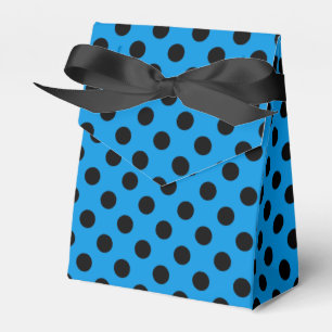 Schwarze Polka Punkte am Himmel blau Geschenkschachtel