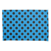 Schwarze Polka Punkte am Himmel blau