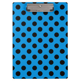 Schwarze Polka Punkte am Himmel blau Klemmbrett