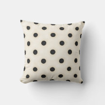 Schwarze Polka Punkte auf antikem Weiß