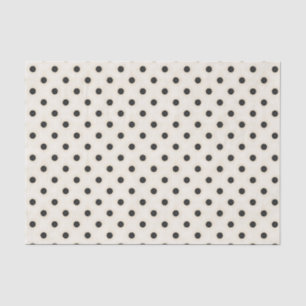 Schwarze Polka-Punkte auf Antikweiß Seidenpapier