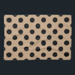 Schwarze Polka-Punkte auf Beige Geschirrtuch<br><div class="desc">Schwarze Polka-Punkte auf Beige</div>
