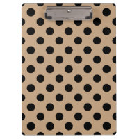 Schwarze Polka-Punkte auf Beige