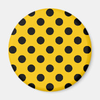 Schwarze Polka-Punkte auf Gelb