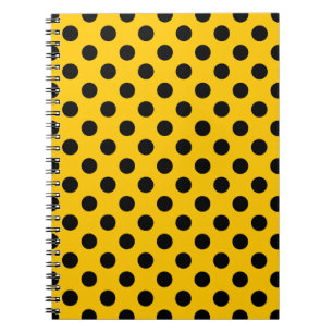 Schwarze Polka-Punkte auf Gelb Notizblock