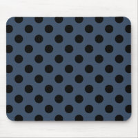 Schwarze Polka-Punkte auf grau-blau