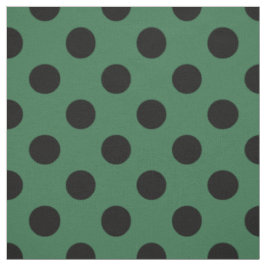 Schwarze Polka-Punkte auf kelgrün Stoff
