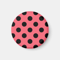 Schwarze Polka Punkte auf Korallen