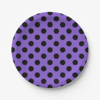 Schwarze Polka-Punkte auf Lavendel