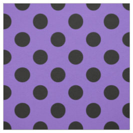 Schwarze Polka-Punkte auf Lavendel Stoff