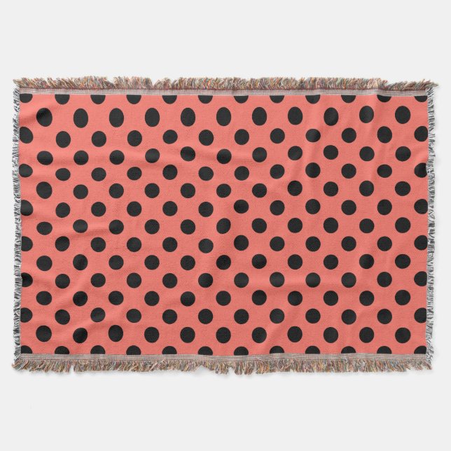 Schwarze Polka-Punkte auf lebende Korallen Decke (Vorderseite)