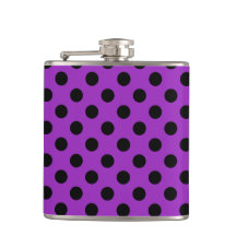 Schwarze Polka Punkte auf lila