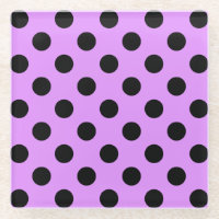 Schwarze Polka-Punkte auf Lila