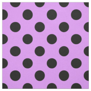 Schwarze Polka-Punkte auf Lila Stoff