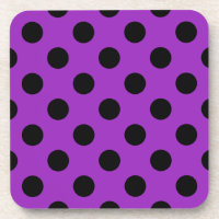 Schwarze Polka Punkte auf lila