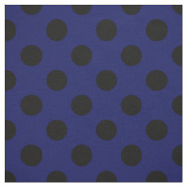 Schwarze Polka Punkte auf marineblau Stoff