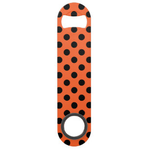 Schwarze Polka-Punkte auf Orange Speedflaschenöffner