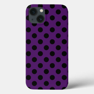 Schwarze Polka Punkte auf Pflaume lila Case-Mate i Case-Mate iPhone Hülle