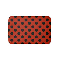 Schwarze Polka Punkte auf rot