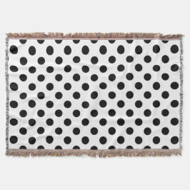 Schwarze Polka Punkte auf weiß Decke