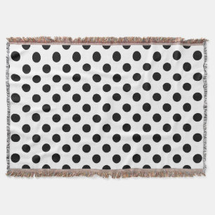 Schwarze Polka Punkte auf weiß Decke
