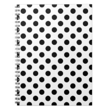 Schwarze Polka Punkte auf weiß