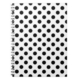 Schwarze Polka Punkte auf weiß Notizblock