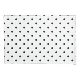 Schwarze Polka-Punkte Kissenbezug