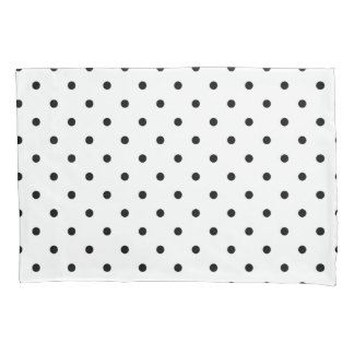 Schwarze Polka-Punkte Kissenbezug