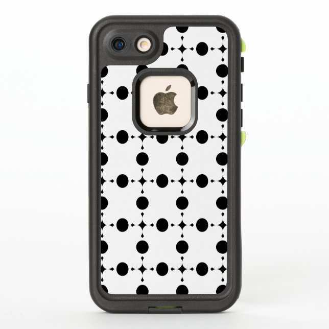 Schwarze Polka-Punkte, Polka-Dot-Muster, Punkte, g (Rückseite)